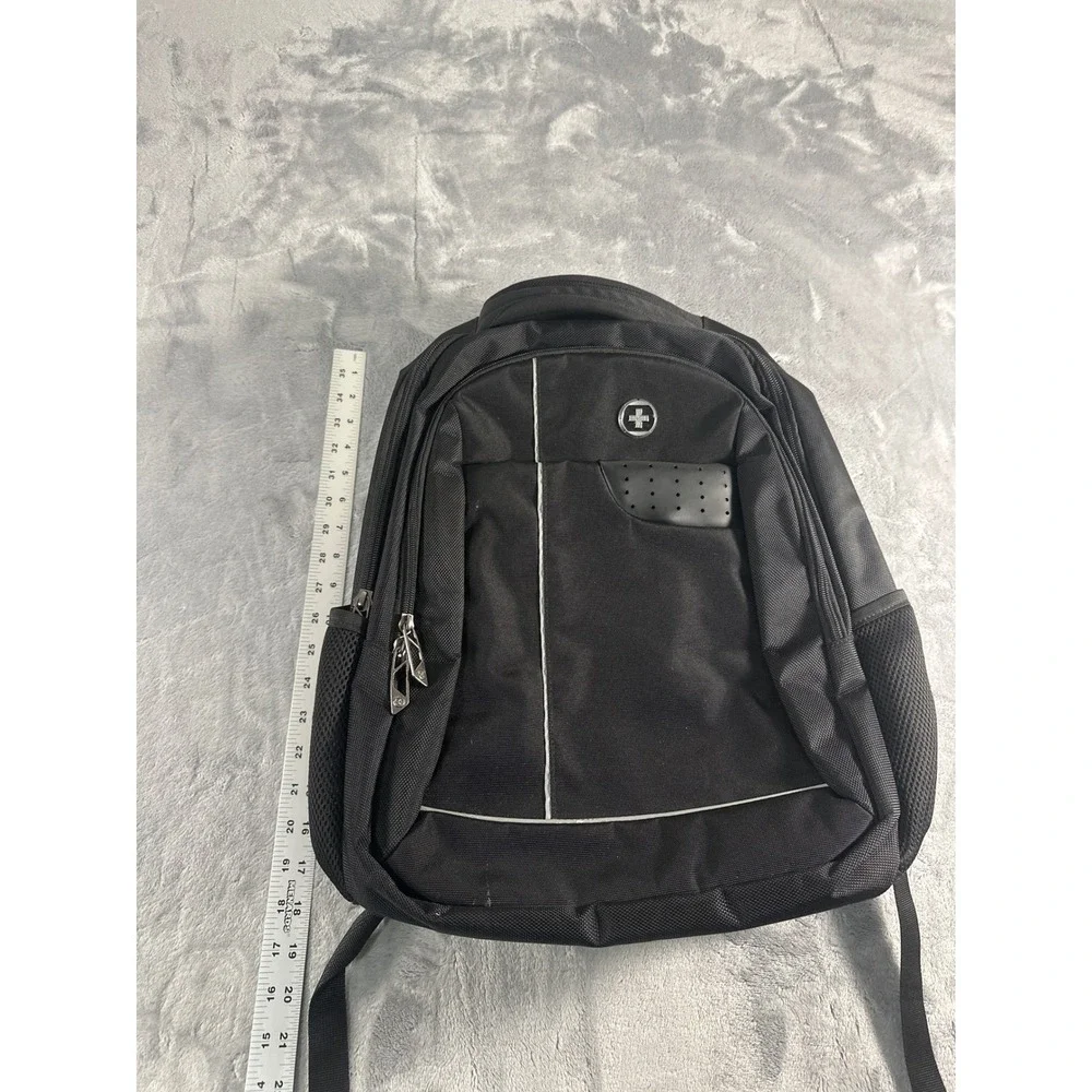 SwissGear Laptop Backpack Black Ballistic Nylon Travel Business School Bag